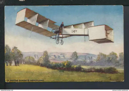 Ansichtskarte Flugzeug M. Santos Dumonts Aereoplane 1906