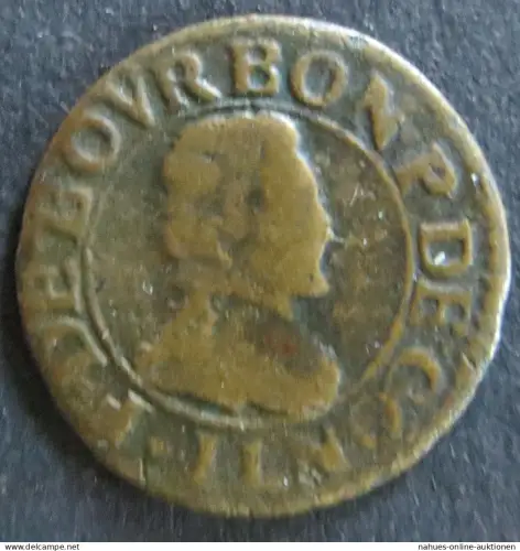 Münze Jeton Frankreich France Chateau Renaud Francoise Bourbon Prince de Conti s