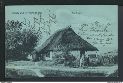 Ansichtskarte Henkenhagen Ostgebiete Polen Pommern Rauchhaus Mariendorf