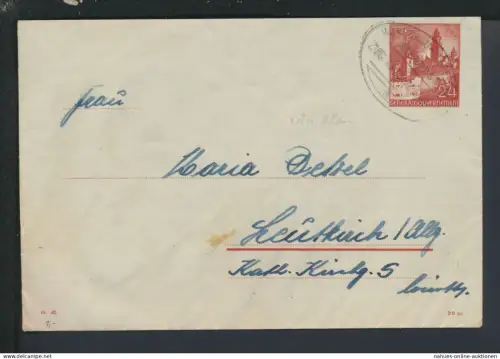 Bahnpost Ganzsache Deutsche Gebiete Generalgouvernement Warschau Terespol Zug