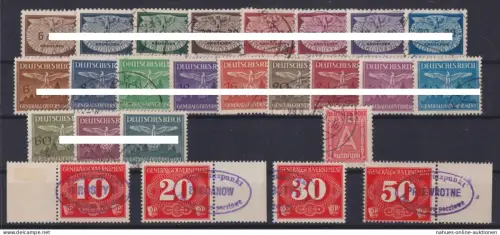 Briefmarken Besetzung Generalgouvernement Dienst Zustellmarken Rundfunkmarke