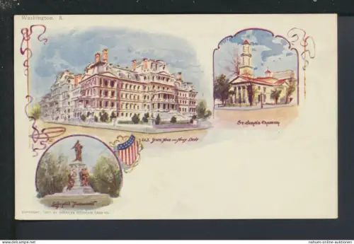 Litho Ansichtskarte Washington USA