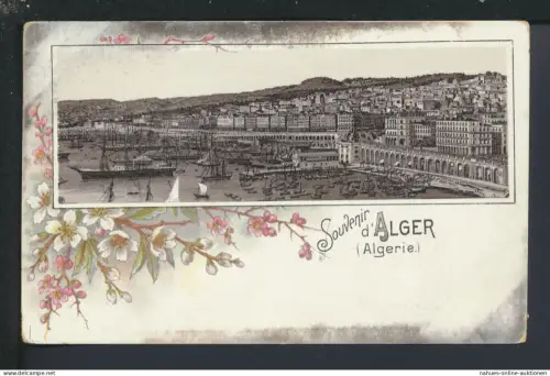 Litho Ansichtskarte Algier Algerien