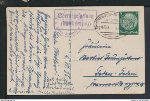 Bahnpost Karte Deutsches Reich Sachsen Dresden Zug 450 Baden-Baden