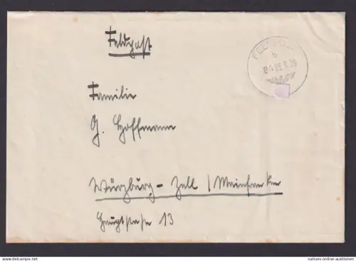 Besetzung Polen Generalgouvernement Feldpost Brief Nr. 84 FP Nr. 35630 Würzburg