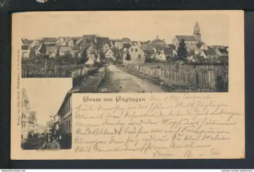 Bahnpost Ansichtskarte Güglingen Baden-Württemberg Hirsau Calw 1901