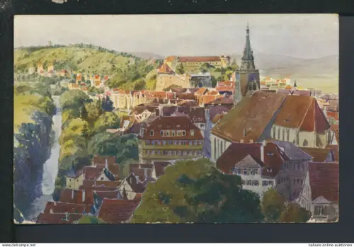 Bahnpost Ansichtskarte Tübingen Baden-Württemberg Zug Hahn RAW 140 Lörrach