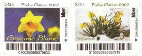 Biberpost: "Frohe Ostern 2009", Satz, Typ VI, postfrisch