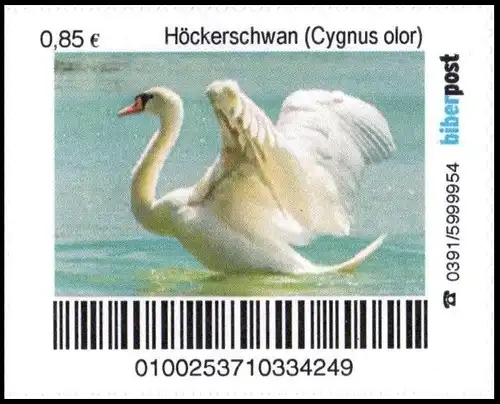 Biberpost: "Vögel: Höckerschwan", Satz, postfrisch