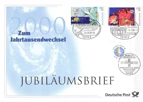 BRD: MiNr. 2088, "1200 Jahre Aachener Dom", Jubiläumsbrief