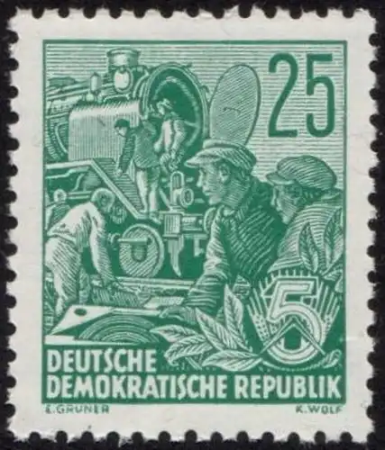 DDR: MiNr. 415 X II, "Fünfjahrplan (II)", geprüft, postfrisch