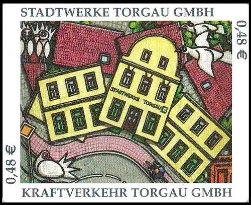 Kraftverkehr Torgau: MiNr. 2, "10 Jahre Stadtwerke Torgau", Satz, pfr.