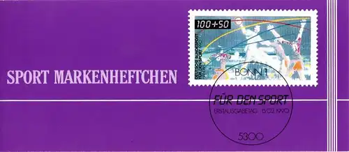 BRD: MiNr. DSH-MH 13 a (MiNr. 1449), Markenheftchen "Sport: Handball"