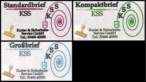 KSS GmbH: MiNr. 21 - 23, "Aushilfsausgabe", Satz, pfr.