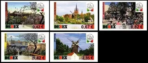 DEBEX: MiNr. 52 - 56, "700 Jahre Werder (Havel)", Satz, postfrisch