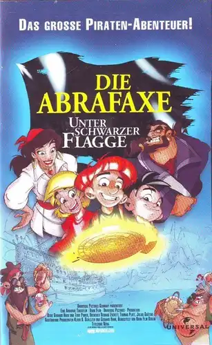 Videofilm VHS: "DIE ABRAFAXE - UNTER SCHWARZER FLAGGE", neuwertig