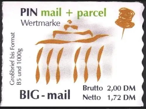 PIN AG: MiNr. 3, 28.08.2000, "Brandenburger Tor, Berlin", postfrisch