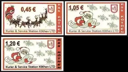 KSS Ltd: MiNr. 21 - 23, "Weihnachten 2010", Satz, postfrisch