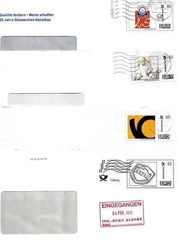 Deutsche Post: LOT mit 4  personalisierten Briefmarken, gestempelt