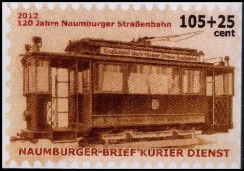 NBKD: MiNr. 12, "120 Jahre Naumburger Straßenbahn", Satz, postfrisch