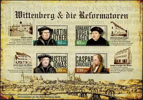 MZZ: MiNr. Block 17, "Reformationsjubiläum: Wittenberg ...", Satz (Block), pfr.