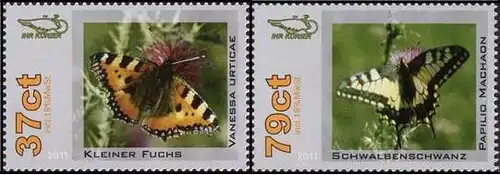 Sangerhäuser Kurier: MiNr. 28 - 29, "Schmetterlinge", Satz, postfrisch