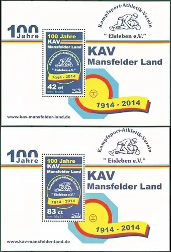 Sangerhäuser Kurier: MiNr. , "100 Jahre KAV", Satz (Block), pfr.
