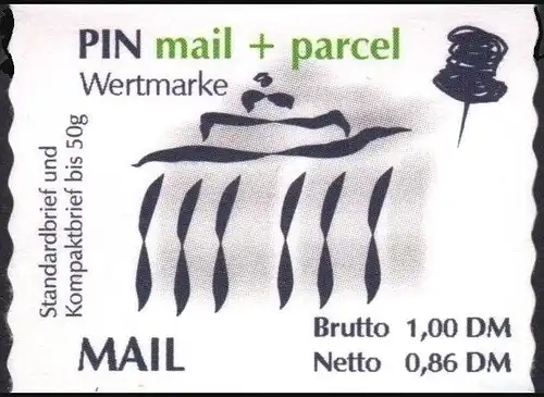 PIN AG: MiNr. 2, 28.08.2000, "Brandenburger Tor, Berlin", postfrisch