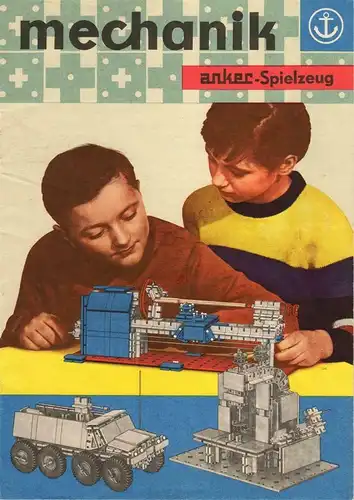 DDR: Anker-Spielzeug, Werbung "Bausatz mechanik", 1970, dreisprachig, neuwertig