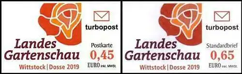 Turbopost: MiNr. , 07.03.2019, "Landesgartenschau in Wittstock, 2019", Satz, pfr