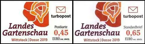 Turbopost: MiNr. 177 - 178, "Landesgartenschau in Wittstock", Satz, postfrisch
