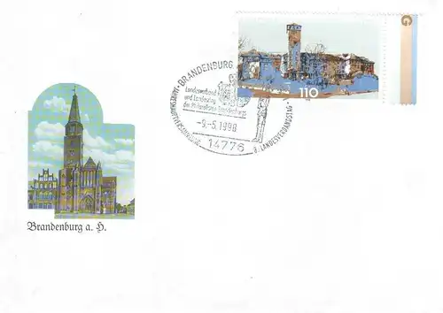 BRD: "8. Landesverbandstag, Brandenburg an der Havel", Ganzstück, Sonderstempel