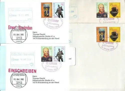 Eckelmann: MiNr. 1 - 4, "Museum Schloss Bernburg", Satz, 4  FDC