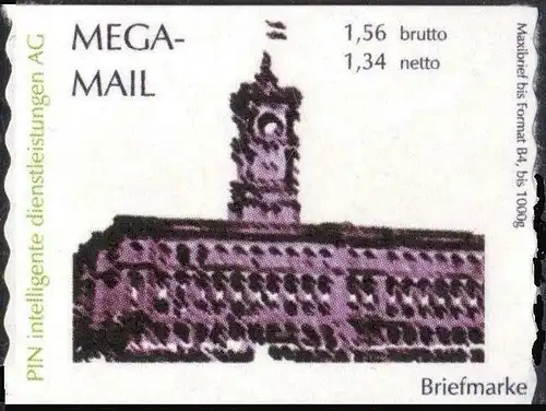 PIN AG: MiNr. 13, "Berliner Sehenswürdigkeiten: Rotes Rathaus", postfrisch