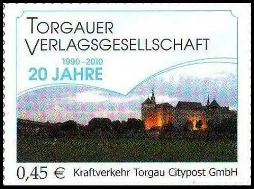 Citypost Torgau: MiNr. 16, "20 J. Torgauer Verlagsgesellschaft", Satz, pfr.