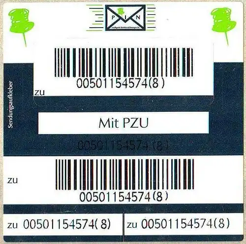 PIN AG: BuNr. 5, Marke für Zusatzleistung "PZU", postfrisch