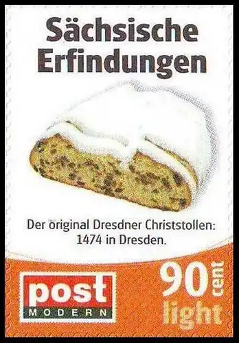 PostModern: MiNr. 74, "Sächsische Erfindungen: Dresdner Christstollen", Satz