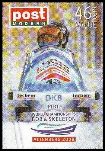 PostModern: MiNr. 71, "World Championships Bob & Skeleton Altenberg", Satz, pfr.