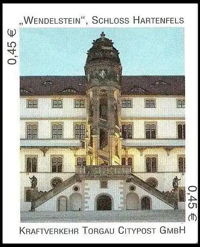 Citypost Torgau: MiNr. 9, "Schloss Hartenfels, Wendelstein", Satz, pfr.