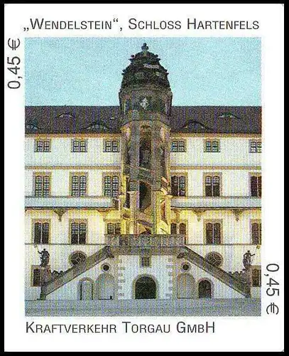 Kraftverkehr Torgau: MiNr. 5, "Schloss Hartenfels, Wendelstein", Satz, pfr.