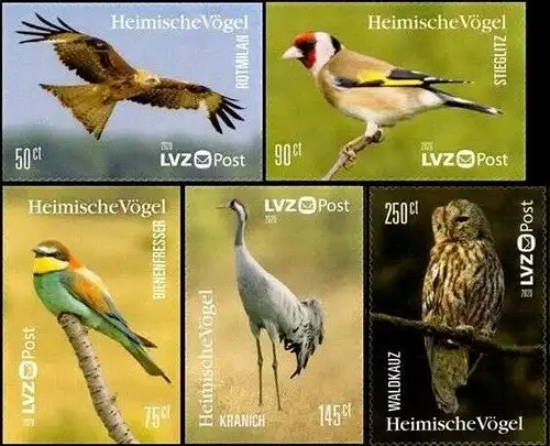 LVZ: MiNr. , "Heimische Vögel", Satz, postfrisch