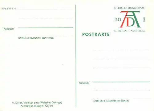 BRD: MiNr. PSo 3/02, 21.05.1971, "Albrecht Dürer", ungebraucht