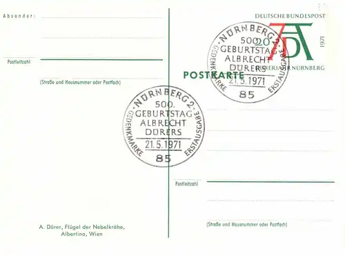 BRD: MiNr. PSo 3/03, 21.05.1971, "Albrecht Dürer", Sonderstempel