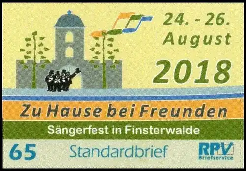 RPV: MiNr. 632, "Sängerfest in Finsterwalde", Satz, postfrisch