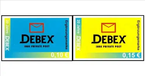 DEBEX: MiNr. 62 - 63, "Ergänzungsmarken", Satz, postfrisch
