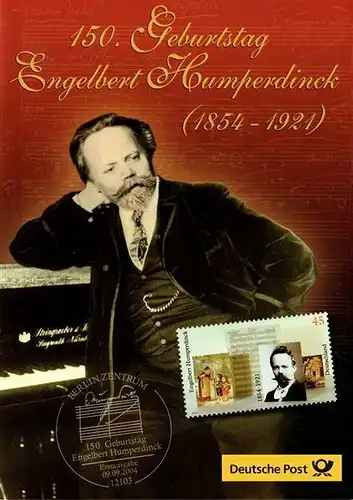 BRD: MiNr. 2420, "150. Geburtstag von Engelbert Humperdinck", Erinnerungsblatt