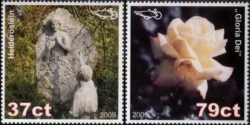 Sangerhäuser Kurier: MiNr. 24 - 25, "Europa-Rosarium (I)", Satz, postfrisch