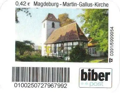 Biberpost: "Martin-Gallus-Kirche, Magdeburg", Satz, Typ V, postfrisch