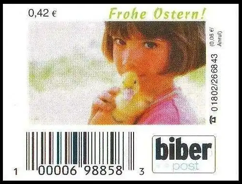 Biberpost: MiNr. 30, "Ostern 2007", Satz, Typ I, postfrisch