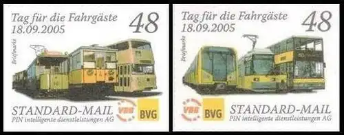 PIN AG: MiNr. 74 - 75, "Berliner Nahverkehr (I)", Satz, postfrisch